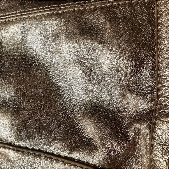Good Used Condition The Sak Metallic Leather Crossbody Purse Bag - Picture 10 of 11